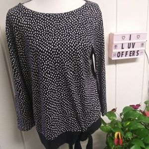 Talbots Poka Dotted Side Tie Shirt